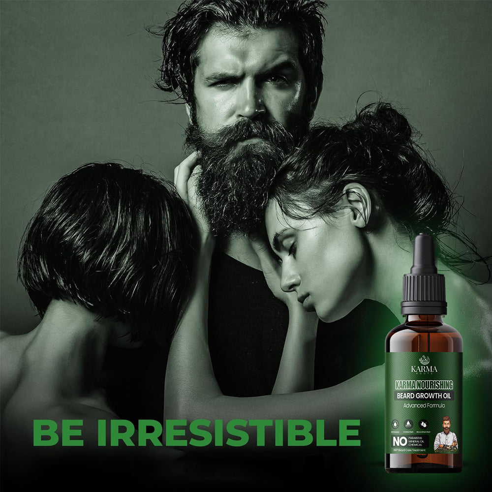 Karma Roots Beard Growth Oil - 30ml | Cash On Delivery + Free Shipping All Over India