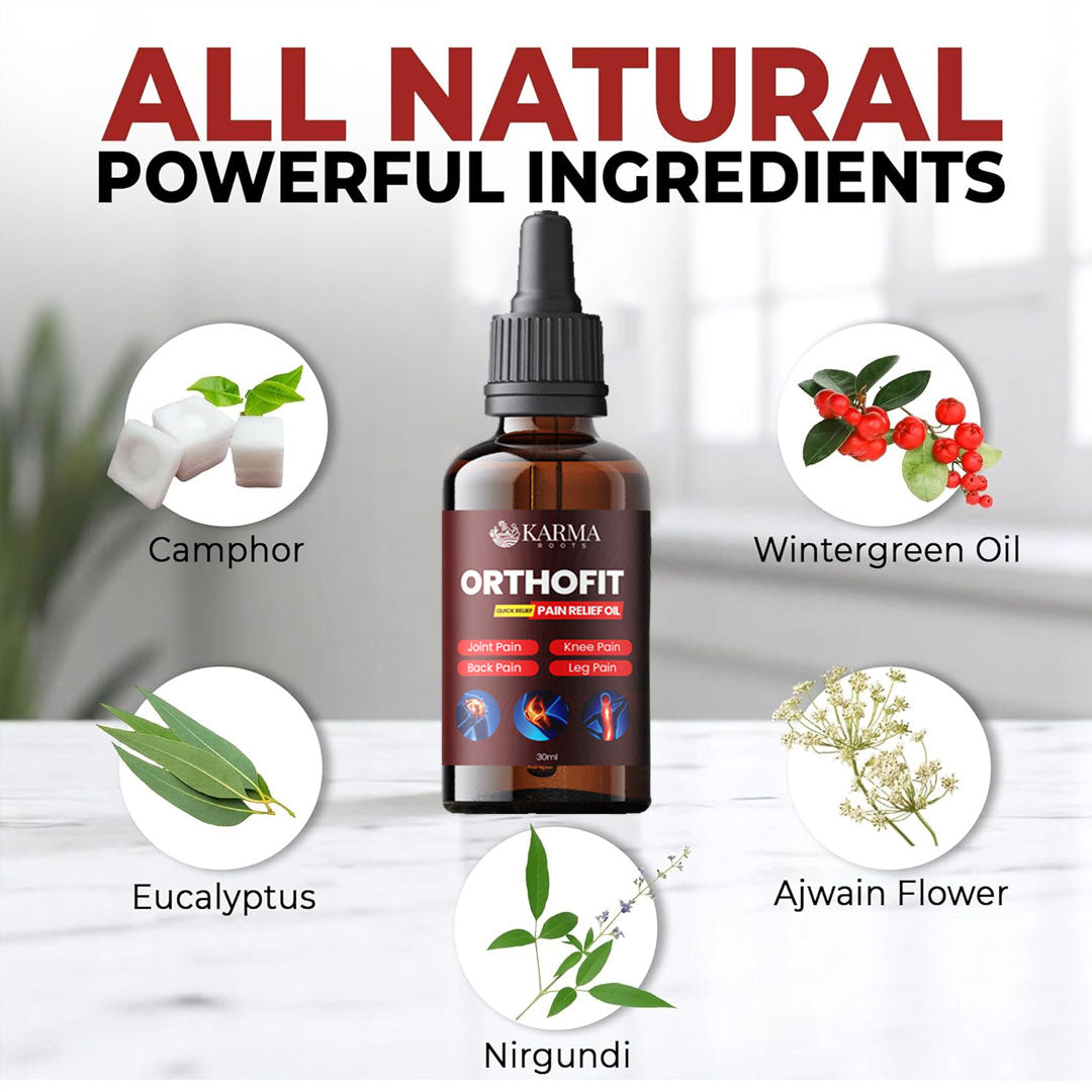 Karma Roots Pain Relief Oil for Back Pain, Joint Stiffness | Cash On Delivery + Free Shipping