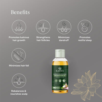 Karma Roots Hair Growth Oil For Men & Women - 100 ml | Cash On Delivery + Free Shipping