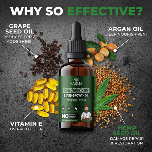 Karma Roots Beard Growth Oil  - 30ml | Cash On Delivery + Free Shipping
