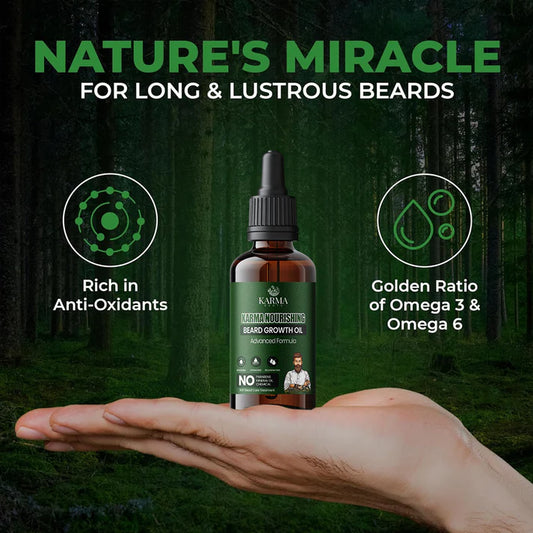 Karma Roots Beard Growth Oil - 30ml | Cash On Delivery