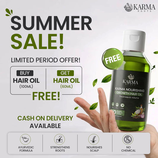 Karma Roots Hair Nourishing Oil - 100ml + 60ml Bottle Free